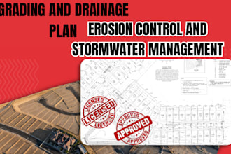 design drainage and grading plans with stormwater management for permit approval