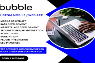build a custom web app fix bugs errors develop a saas application using bubble