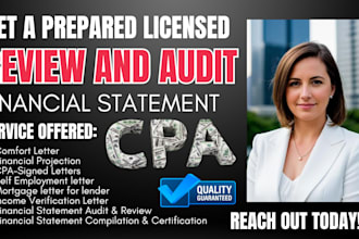 audit and review financial statement CPA comfort mortgage letter notary letter