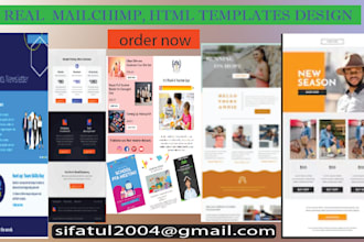 design professional mailchimp email templates for you
