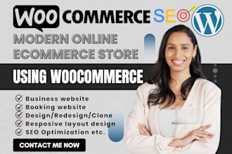 create ecommerce website using woocommerce online store wordpress website design