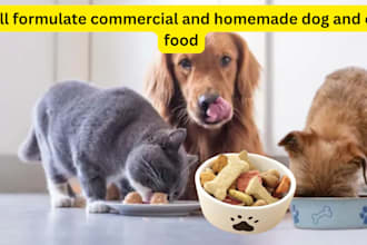 formulate commercial and homemade dog and cat food
