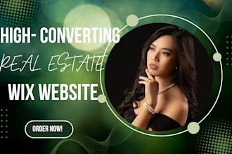 design high converting real estate website, realtor landing page on wix website