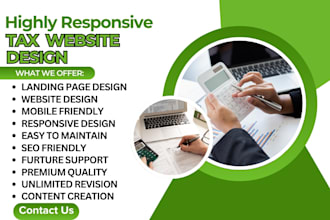 design tax website income tax website finance website tax preparation website