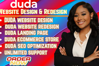 develop responsive duda website redesign modify duda customize for brand