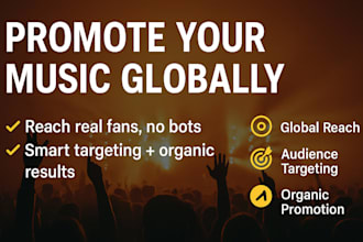 promote your music or video to real fans with organic targeting