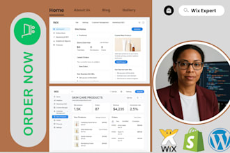 build wix website design, wix website redesign, or wix online store