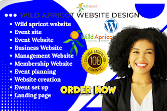 create wild apricot membership website design event management event site