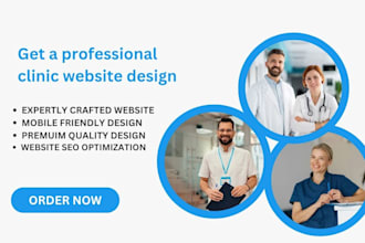 design a professional clinic, healthcare,  medical website on wordpress