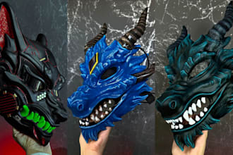 do 3d cosplay mask pepakura cosplay helmet design 3d weapon props armor design