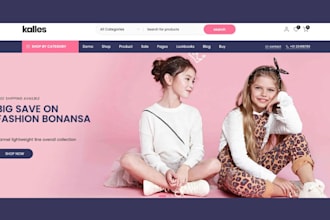 baby clothing ecommerce website organic baby product kid fashion shopify store