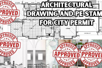 draw architectural plan structural mep structural plan adu pe stamp for permit