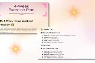 create a workout plan you can do at home