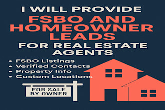 provide fsbo and homeowner leads for real estate agents