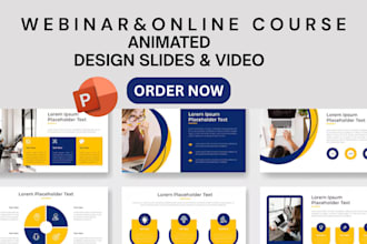 design high converting webinar powerpoint slides for online course and training