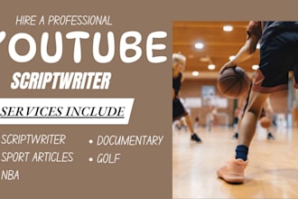 documentary style youtube video script true crime podcast nba mma sports article