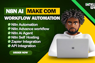 n8n automation workflow n8n ai agent make com automation n8n expert