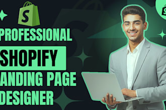 design shopify landing page design in replo, pagefly, or gempages