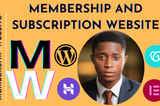 create a wordpress membership website subscription website, lms website