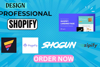 clone shopify landing page design in zipify gempage page or, pagefly