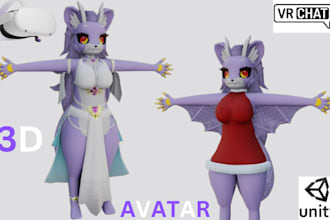 do custom vrchat avatar furry vtuber model vr character vrc avatar anime nsfw