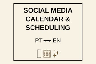 plan and schedule your social media content in en or pt