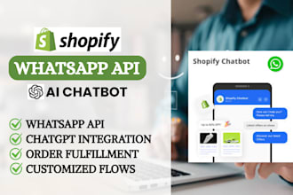 setup shopify whatsapp api ai chatbot for shopify store chatbot witi manychat