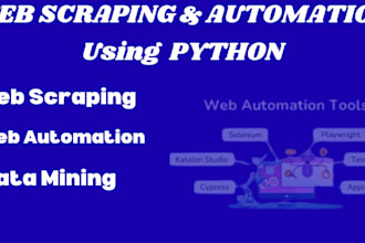 do ai, web scraping, ai web automation using selenium python programming