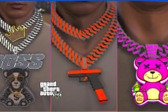 create custom fivem chain model, gun, cloth shop for gta v, fivem map, ped
