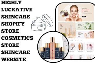 design skincare shopify store cosmetics store skincare website cosmetics website