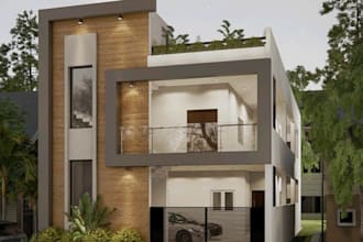 renovate 3d architectural design,home elevation,facade design, villa cgi render
