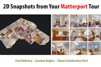 capture 2d snapshots from your matterport 3d panorama tour