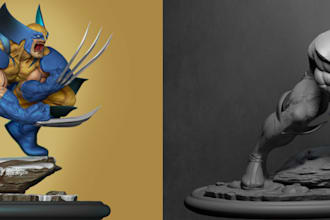 3d character, marvel fan art 3d figurines,toy modelling,digital clay render, stl