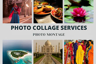 create stunning photo collage montage colorize manipulation and mockup designs