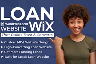 build a professional business loan website mca leads