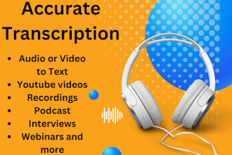 transcribe audio video podcast interviews all etc