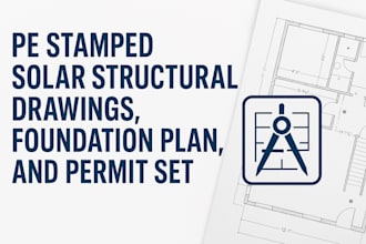 provide pe stamped solar structural drawings, foundation plan, and permit