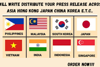 write distribute your press release across asia hong kong japan china korea
