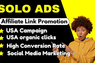 promote affiliate link with USA solo ads to boost signups and sales