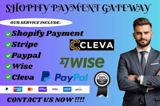 create USA shopify payment gateway paypal grey llc ein UK ltd stripe integration