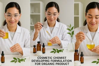 be cosmetic chemist to develop formulation for organic product