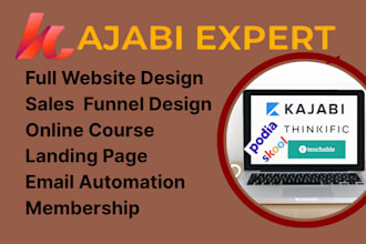 create online course content course website course upload on kajabi thinkific