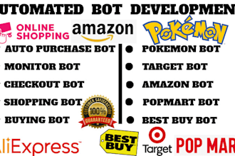 develop pokemon bot auto purchase bot target bot shopping bot buying bot popmart