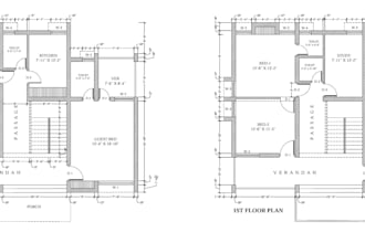 draw 2d floor plans and convert PDF to dwg in autocad