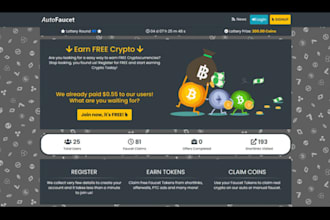 create an auto faucet crypto website