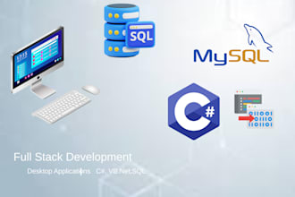 develop custom windows desktop apps in vb net c sharp python and sql database