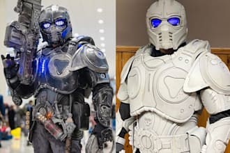 3d print costume cosplay creation 3d futuristic armor 3d helmet pepakura design