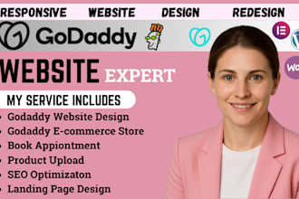 design or redesign godaddy website on godadday website builder