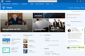 develop intranet website sharepoint portal business website intranet portal