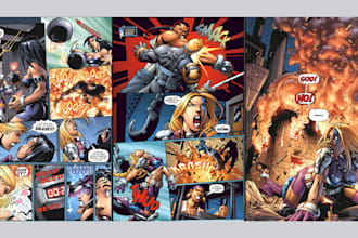 do comic book page comic strip artist, storyboard art graphic novel illustration
